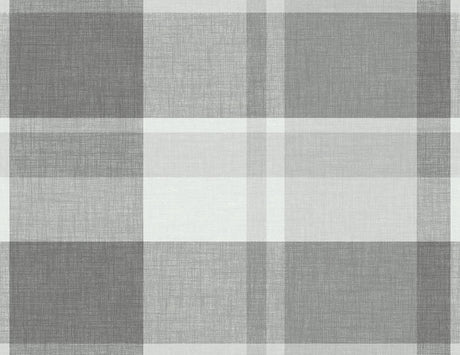 A-Street Prints Madaket Dark Grey Plaid Wallpaper