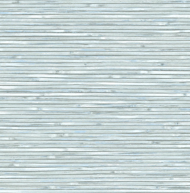 A-Street Prints Bellport Sky Blue Wooden Slat Wallpaper