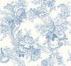 A-Street Prints Carmel Light Blue Baroque Florals Wallpaper
