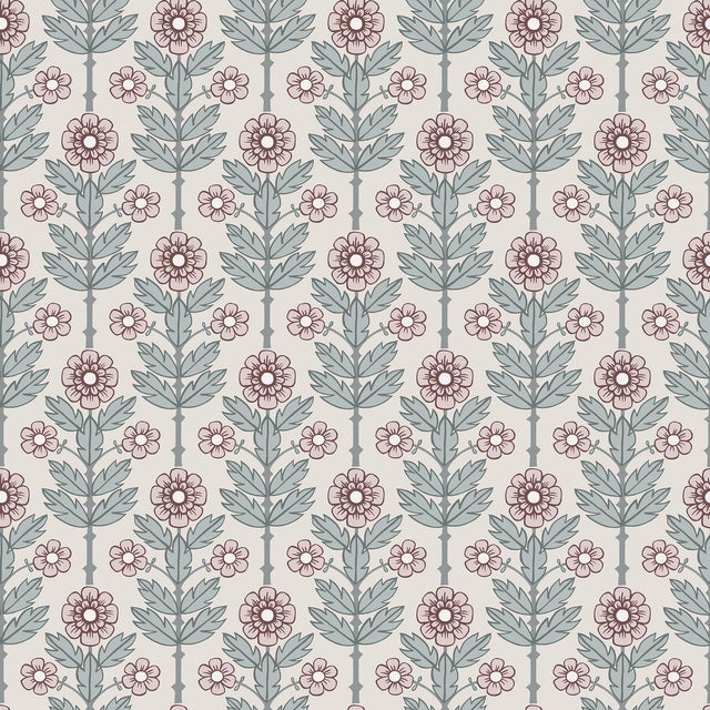 A-Street Prints Spring Flowers Eggshell Wallpaper