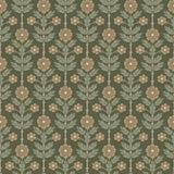 A-Street Prints Spring Flowers Green Wallpaper