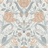 A-Street Prints Spring Flowers Off-White Wallpaper