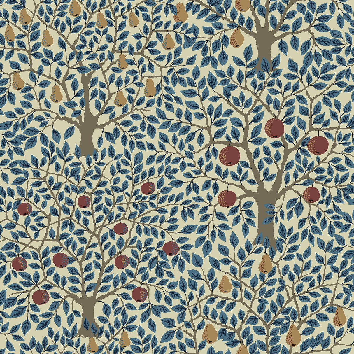A-Street Prints Spring Trees Blue Wallpaper
