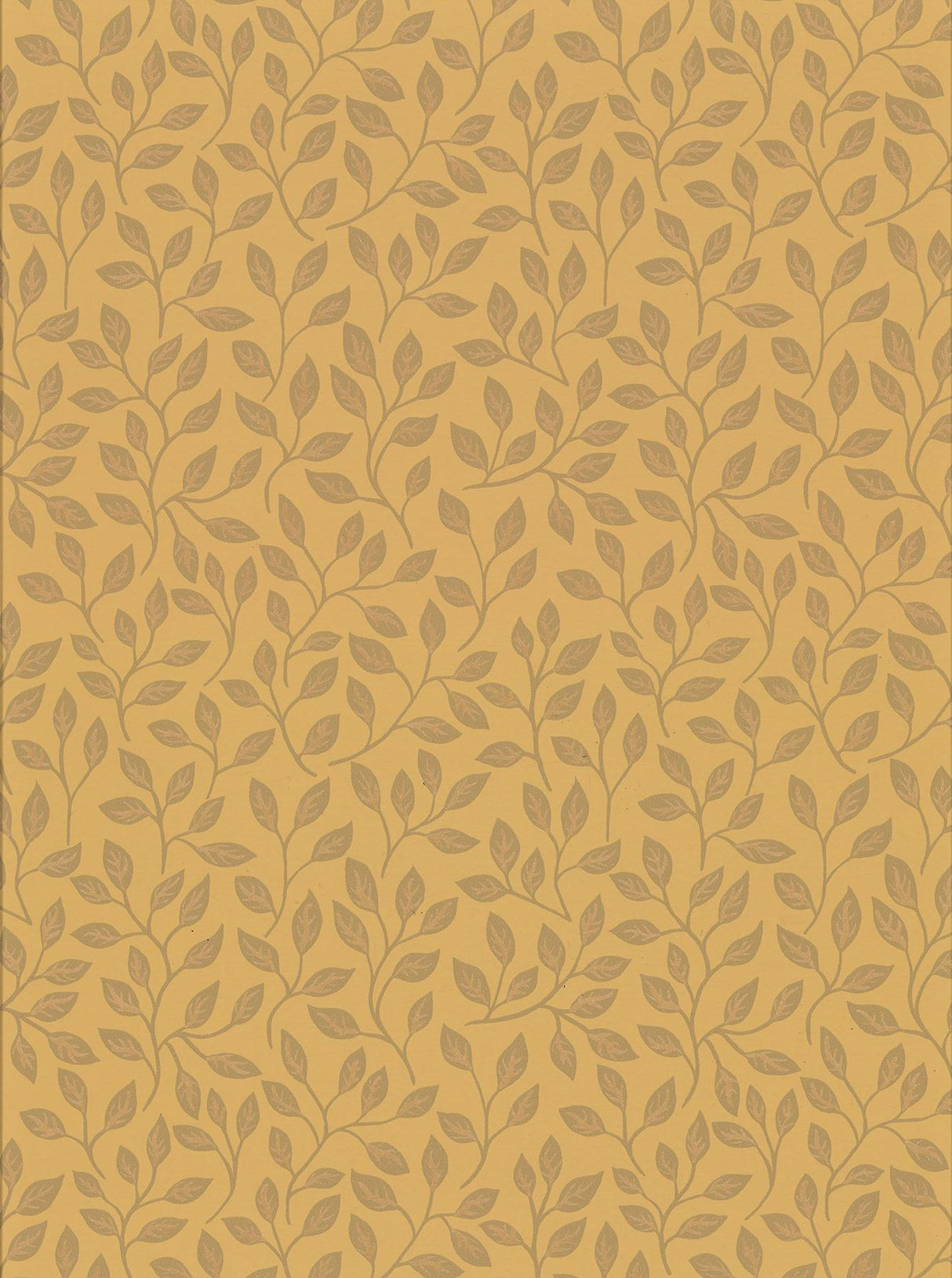 A-Street Prints Spring Leaves Mustard Wallpaper