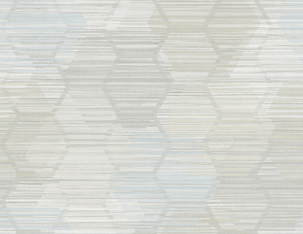 A-Street Prints Jabari Geometric Faux Grasscloth Grey Wallpaper