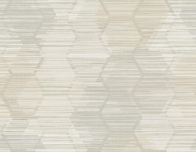 A-Street Prints Jabari Wheat Geometric Faux Grasscloth Wallpaper