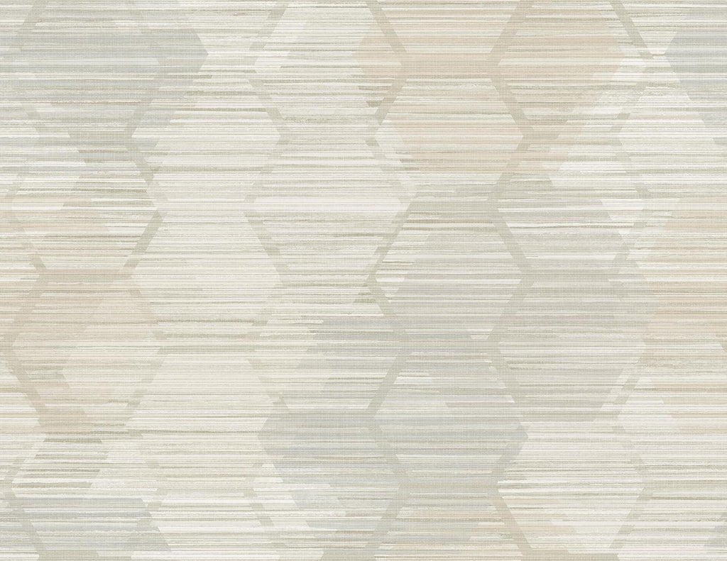 A-Street Prints Jabari Wheat Geometric Faux Grasscloth Wallpaper