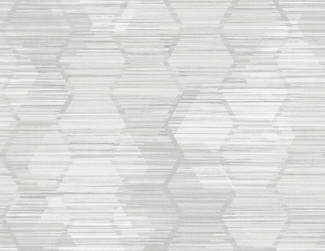 A-Street Prints Jabari Light Grey Geometric Faux Grasscloth Wallpaper