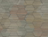 A-Street Prints Jabari Brown Geometric Faux Grasscloth Wallpaper