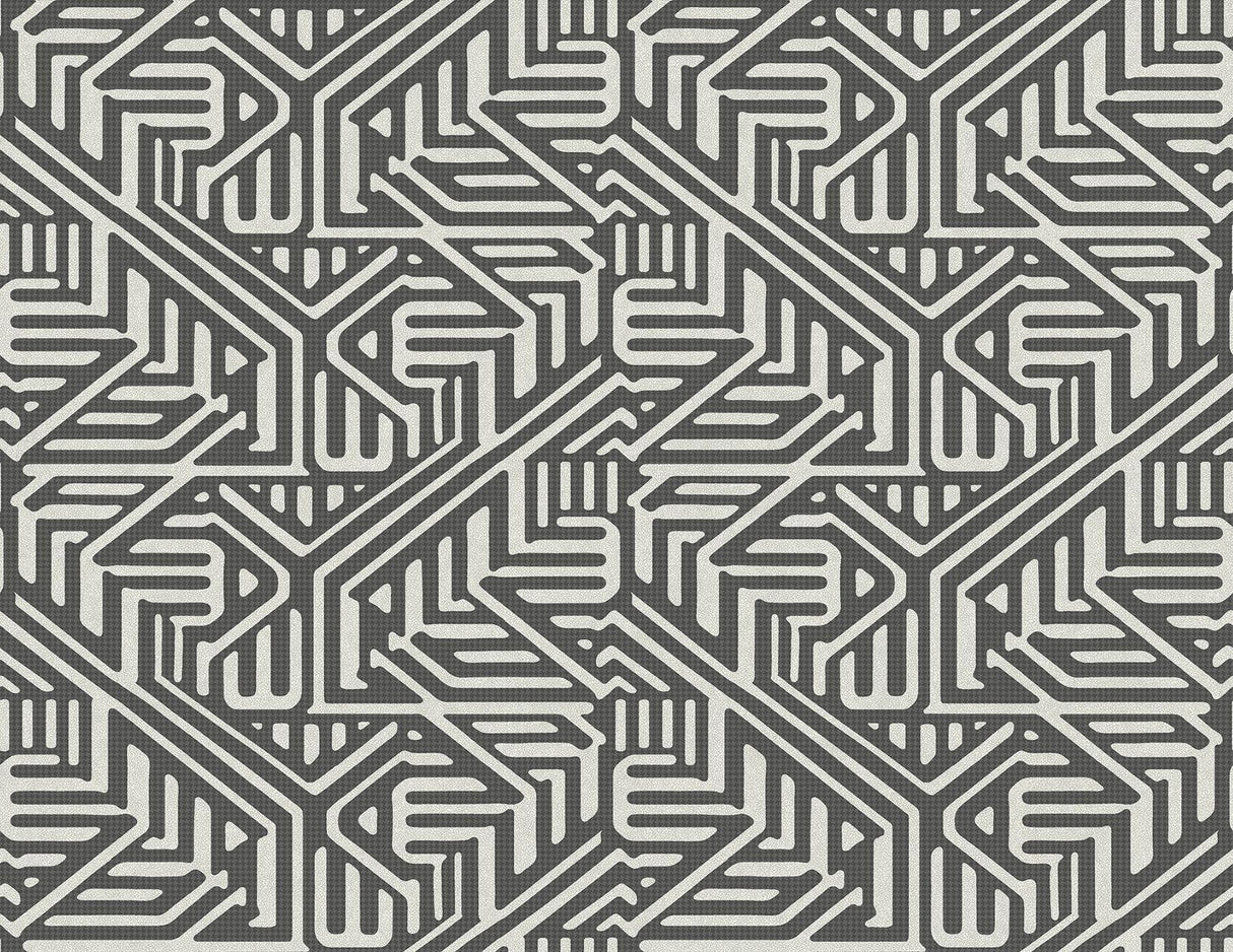 A-Street Prints Nambiti Black Geometric Wallpaper