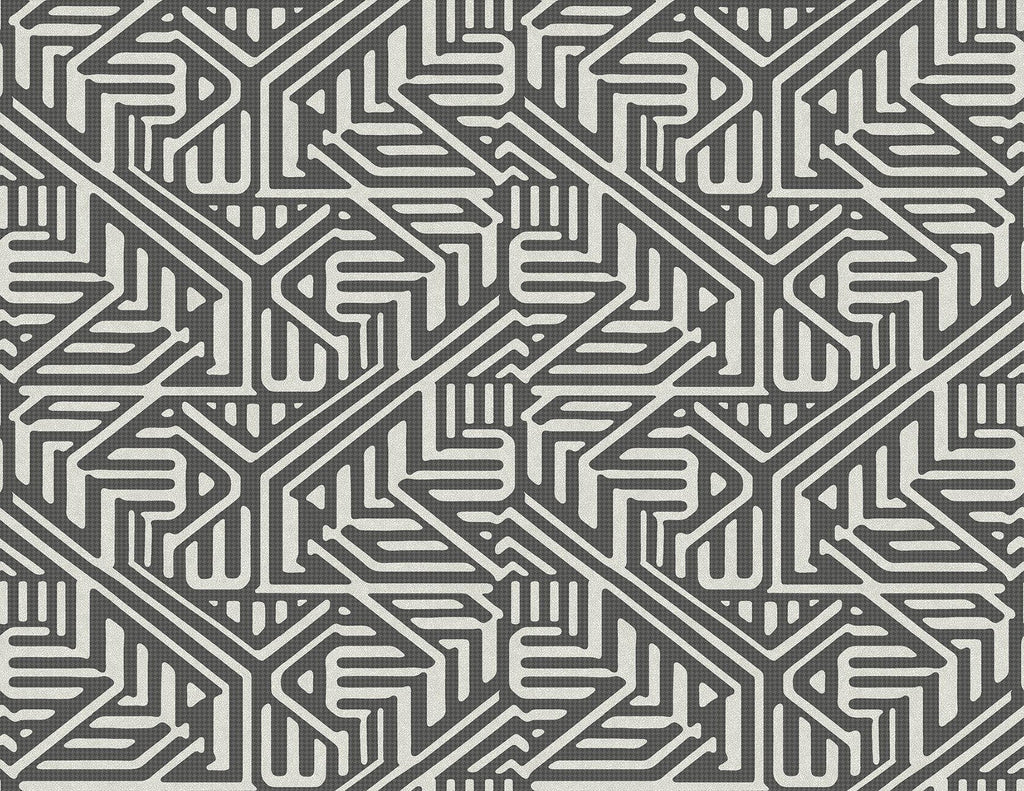A-Street Prints Nambiti Geometric Black Wallpaper