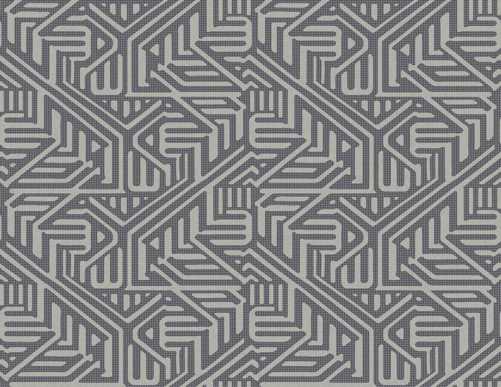 A-Street Prints Nambiti Charcoal Geometric Wallpaper