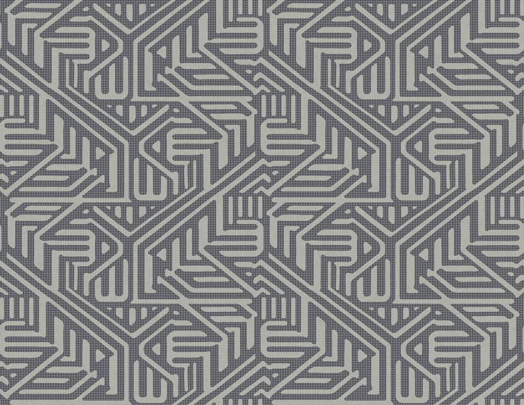 A-Street Prints Nambiti Geometric Charcoal Wallpaper
