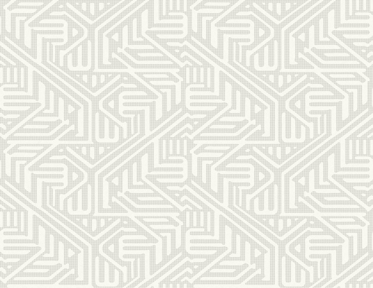 A-Street Prints Nambiti Light Grey Geometric Wallpaper