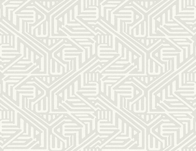 A-Street Prints Nambiti Light Grey Geometric Wallpaper
