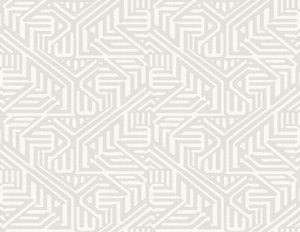 A-Street Prints Nambiti Light Grey Geometric Wallpaper