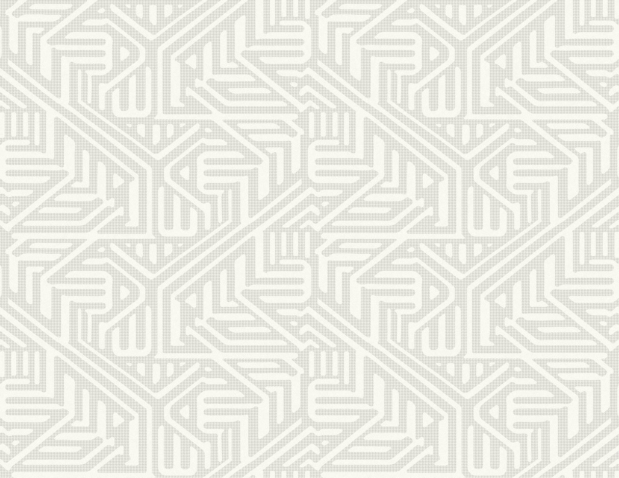 A-Street Prints Nambiti Geometric Light Grey Wallpaper