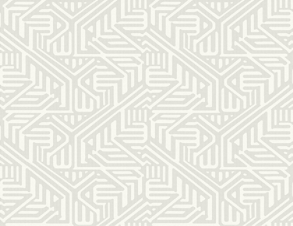 A-Street Prints Nambiti Geometric Light Grey Wallpaper
