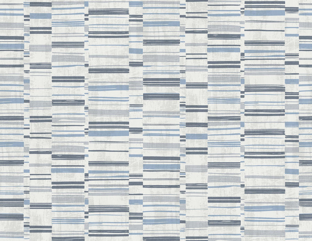 A-Street Prints Fresnaye Linen Stripe Blue Wallpaper