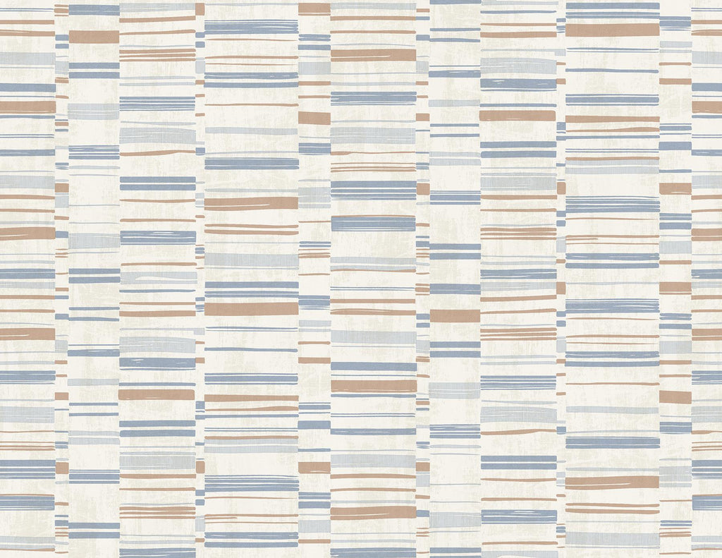 A-Street Prints Fresnaye Linen Stripe Light Blue Wallpaper