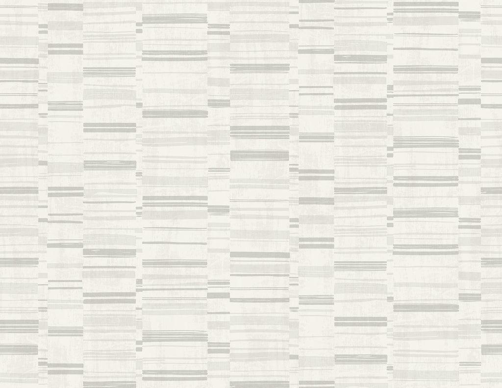 A-Street Prints Fresnaye Light Grey Linen Stripe Wallpaper