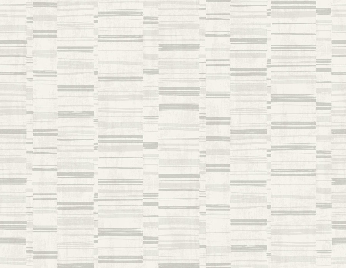 A-Street Prints Fresnaye Linen Stripe Light Grey Wallpaper