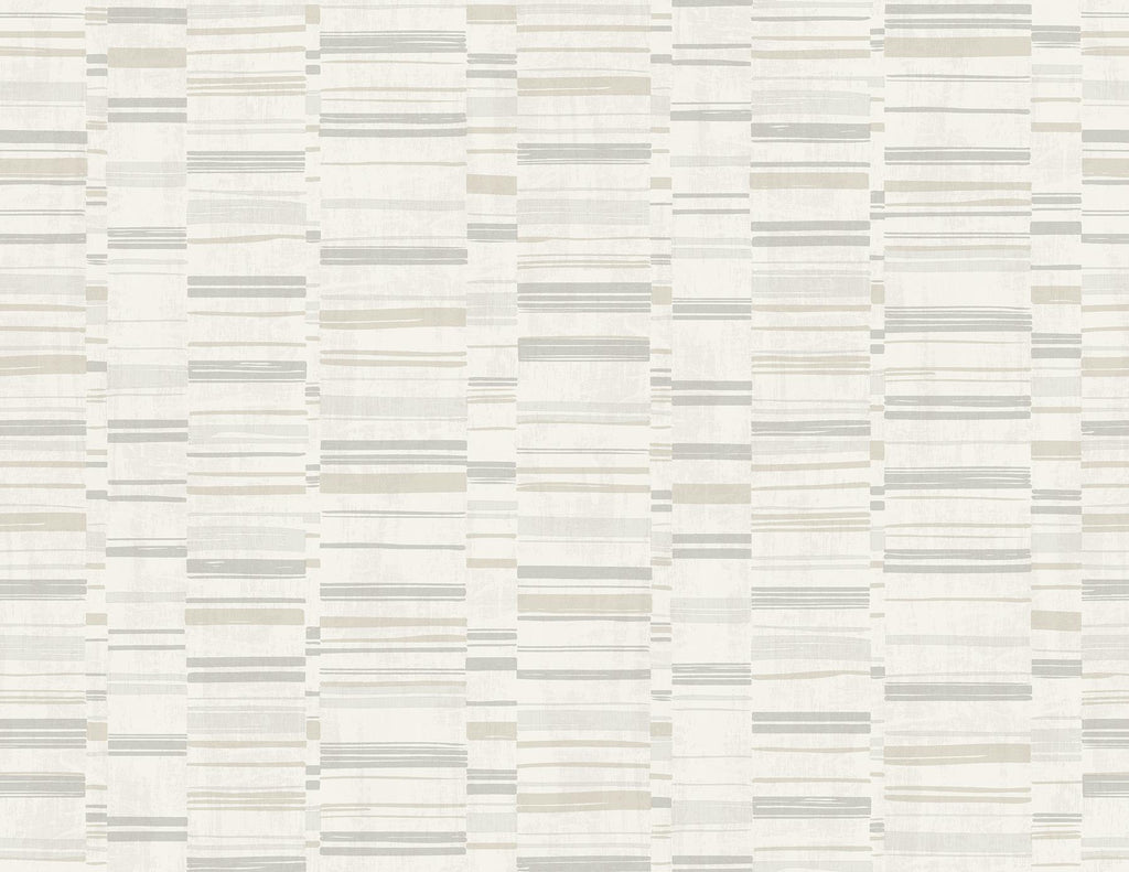 A-Street Prints Fresnaye Neutral Linen Stripe Wallpaper