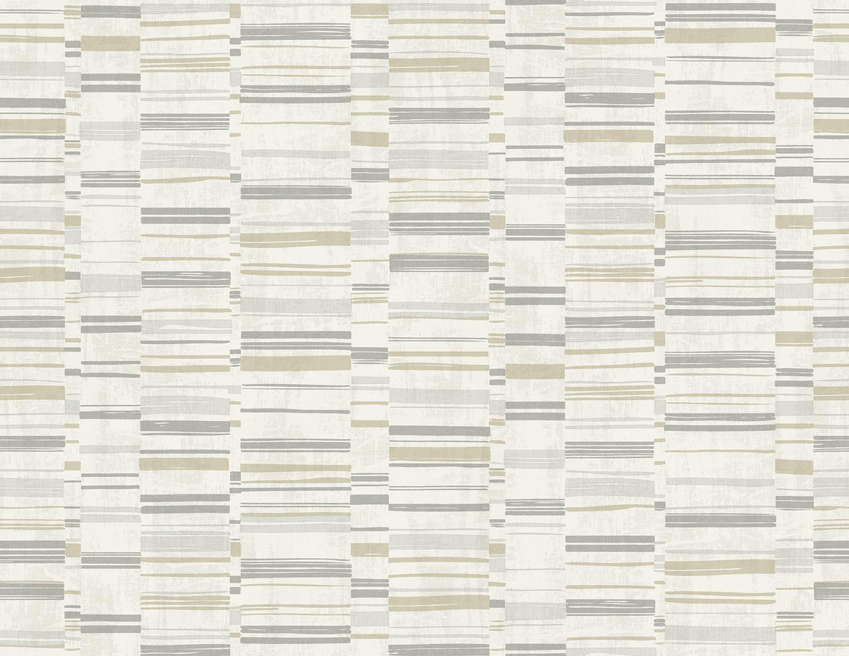 A-Street Prints Fresnaye Grey Linen Stripe Wallpaper