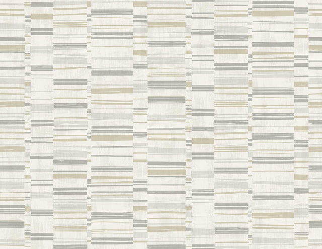 A-Street Prints Fresnaye Grey Linen Stripe Wallpaper