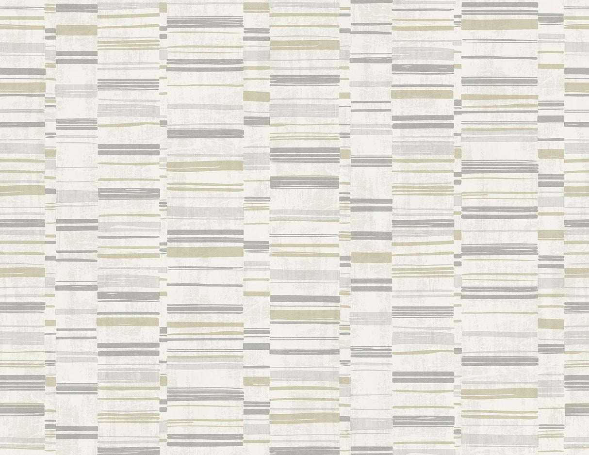 A-Street Prints Fresnaye Linen Stripe Grey Wallpaper