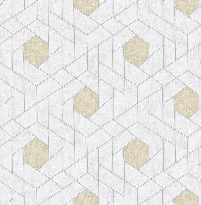 A-Street Prints Granada Silver Geometric Wallpaper