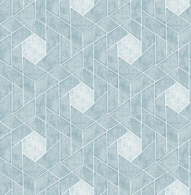 A-Street Prints Granada Aqua Geometric Wallpaper