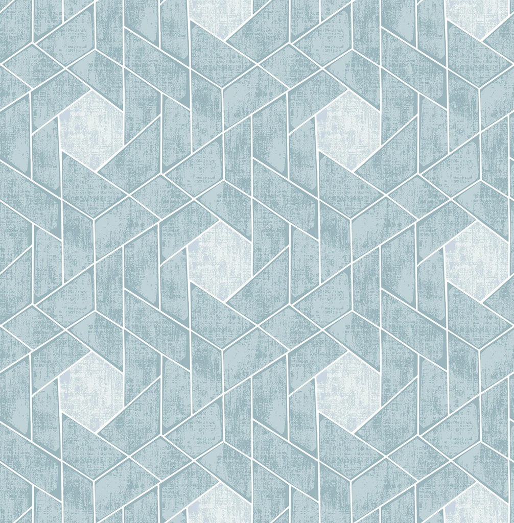 A-Street Prints Granada Aqua Geometric Wallpaper