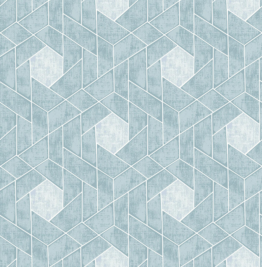 A-Street Prints Granada Geometric Aqua Wallpaper