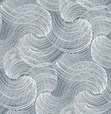 A-Street Prints Karson Swirling Geometric Blue Wallpaper