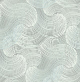 A-Street Prints Karson Teal Swirling Geometric Wallpaper