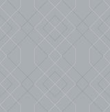 A-Street Prints Ballard Pewter Geometric Wallpaper