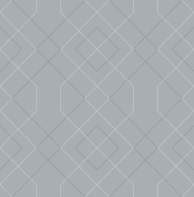 A-Street Prints Ballard Pewter Geometric Wallpaper