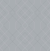 A-Street Prints Ballard Geometric Pewter Wallpaper