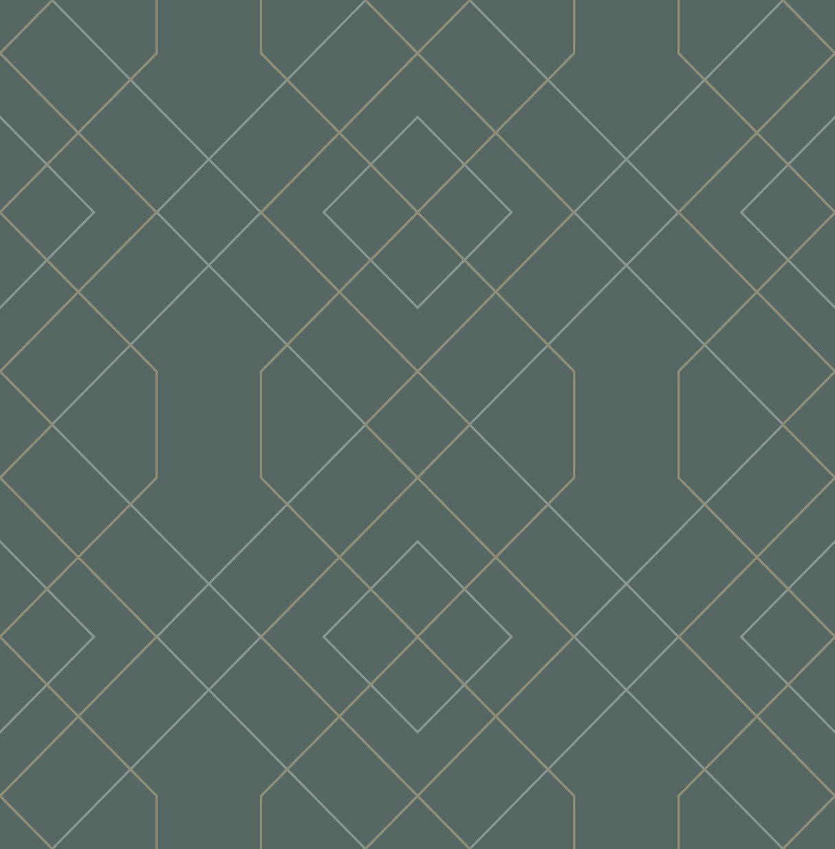 A-Street Prints Ballard Teal Geometric Wallpaper