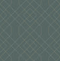 A-Street Prints Ballard Teal Geometric Wallpaper