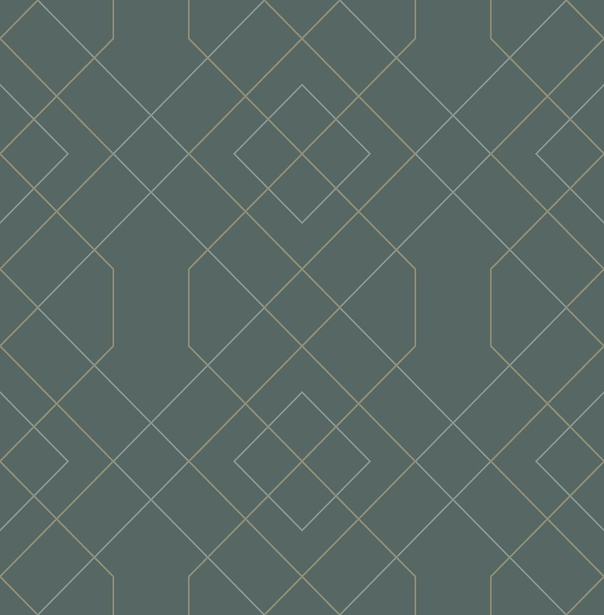 A-Street Prints Ballard Geometric Teal Wallpaper