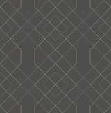 A-Street Prints Ballard Grey Geometric Wallpaper