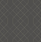 A-Street Prints Ballard Geometric Grey Wallpaper