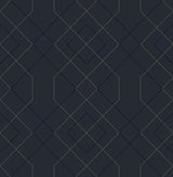 A-Street Prints Ballard Indigo Geometric Wallpaper