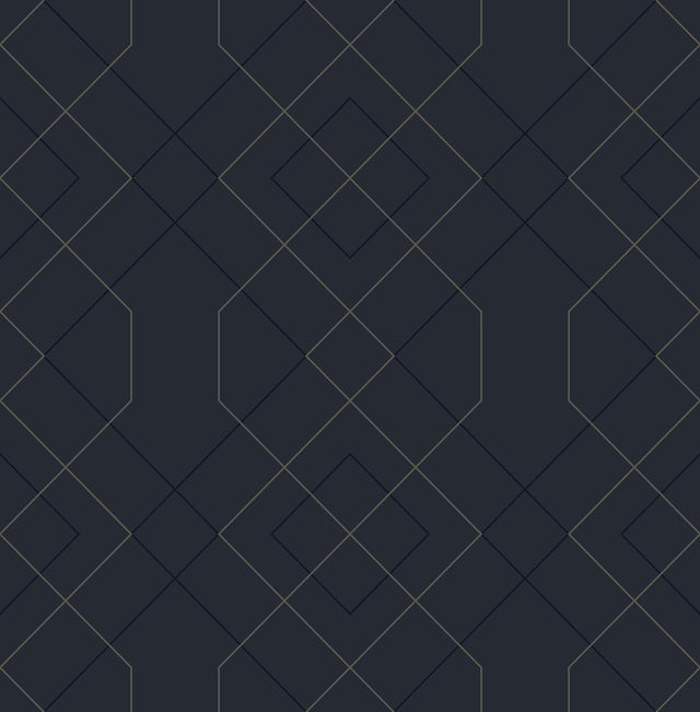 A-Street Prints Ballard Indigo Geometric Wallpaper