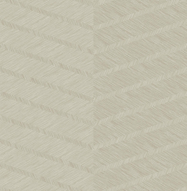 A-Street Prints Aspen Champagne Chevron Wallpaper