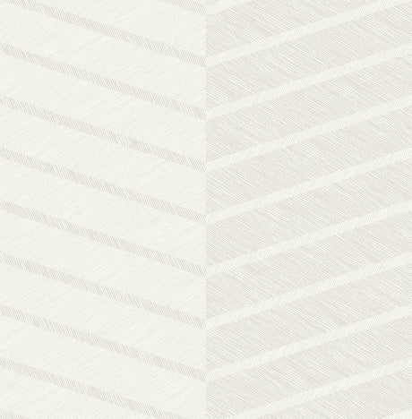 A-Street Prints Aspen White Chevron Wallpaper