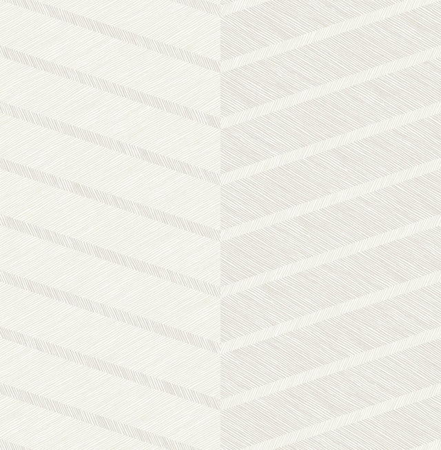 A-Street Prints Aspen White Chevron Wallpaper