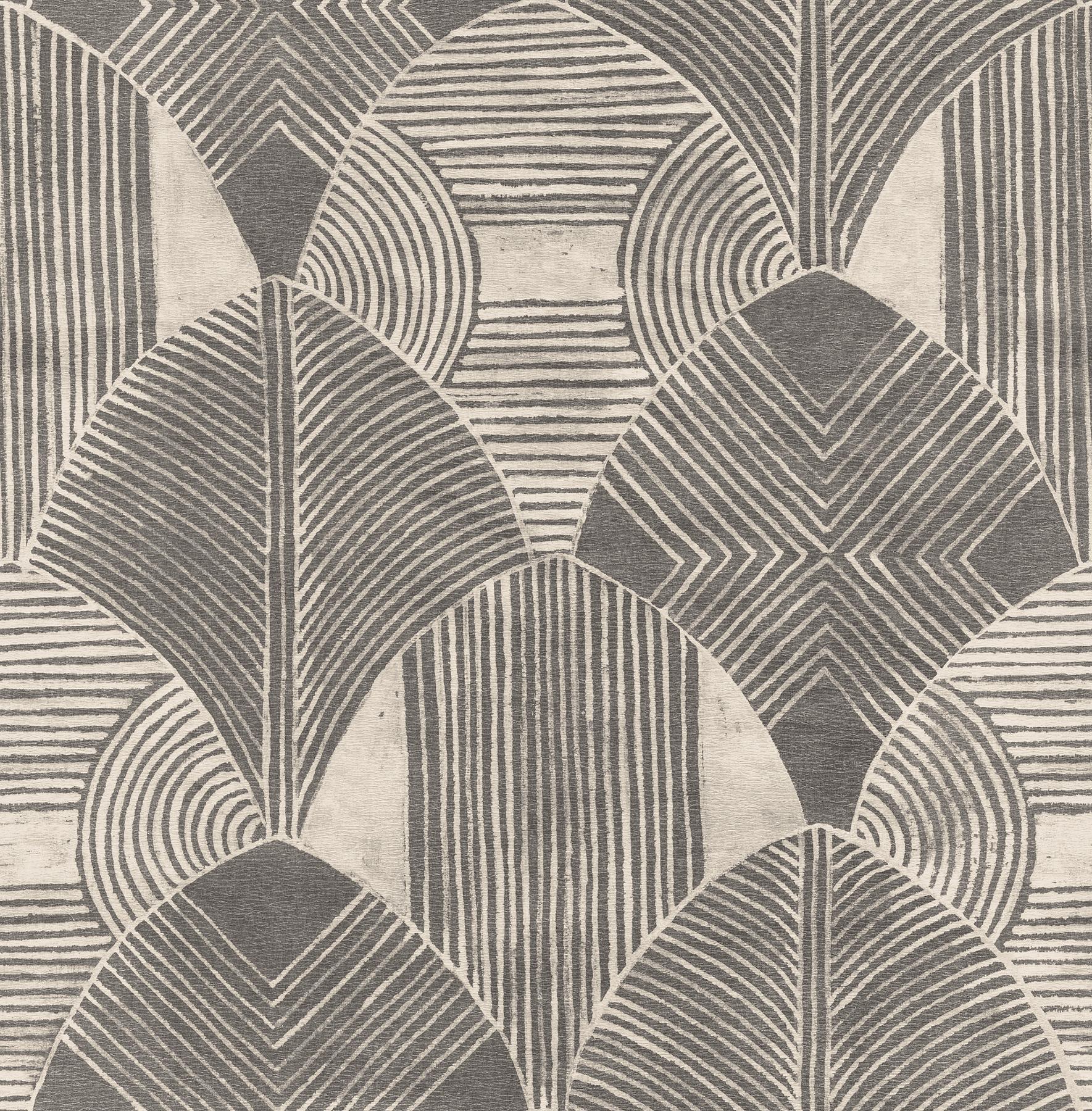 A-Street Prints Westport Charcoal Geometric Wallpaper by A-Street Prints